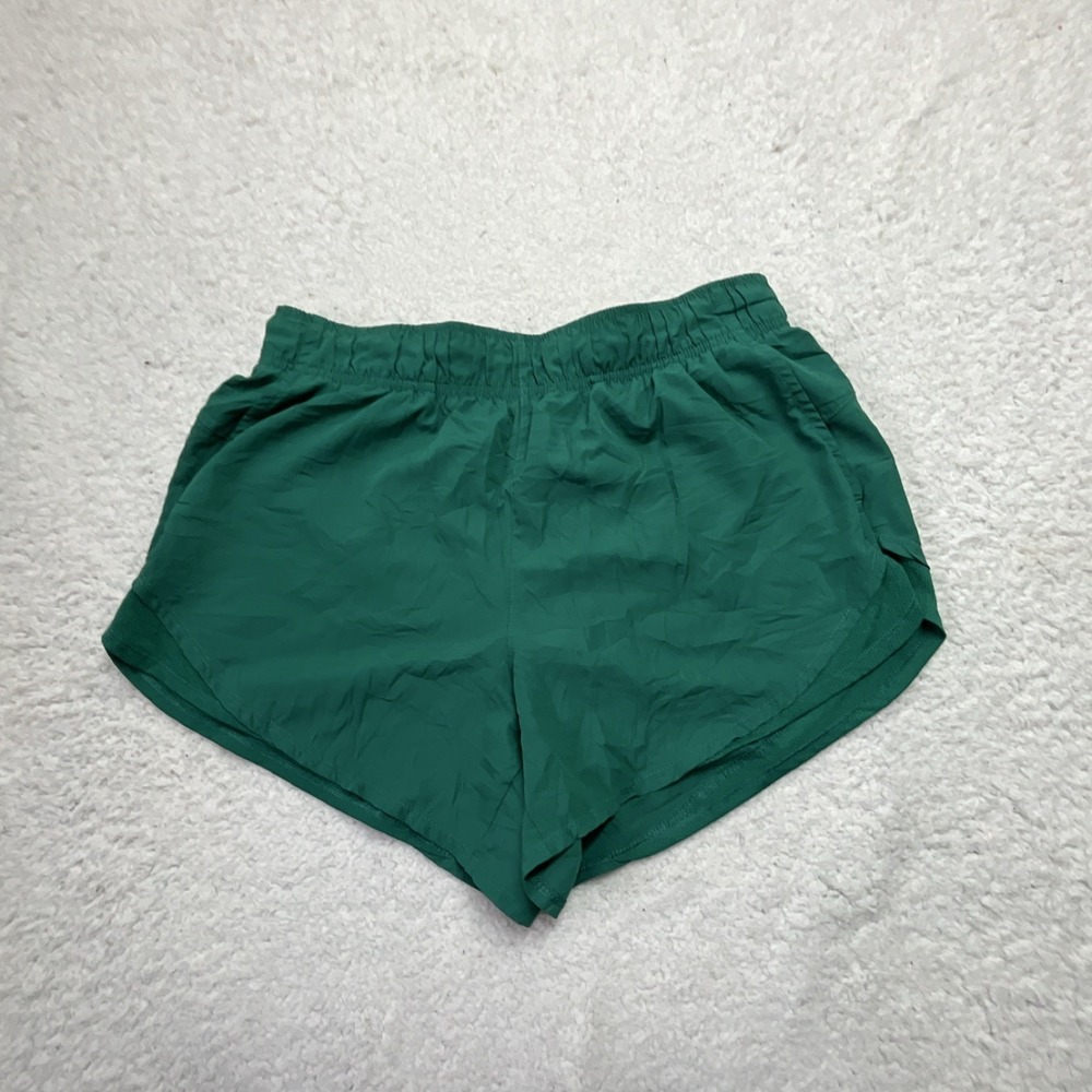 AT-LETIC Girls Green Athletic Shorts M (8-10) Polyester Elastic Waist